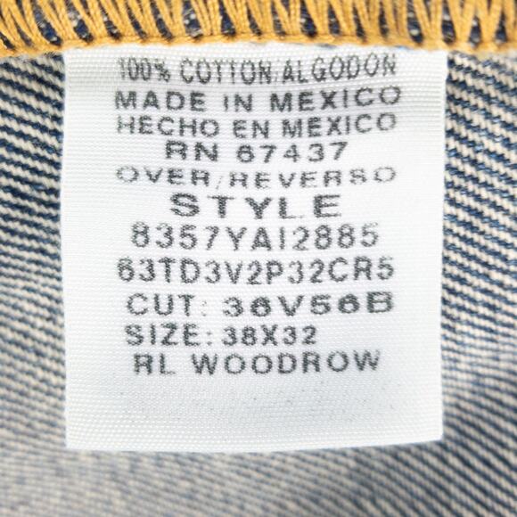 Polo Jeans Co Relaxed Fit Men’s Jeans 38x32 Fit 40 Medium Wash Classic Straight - Picture 6 of 12